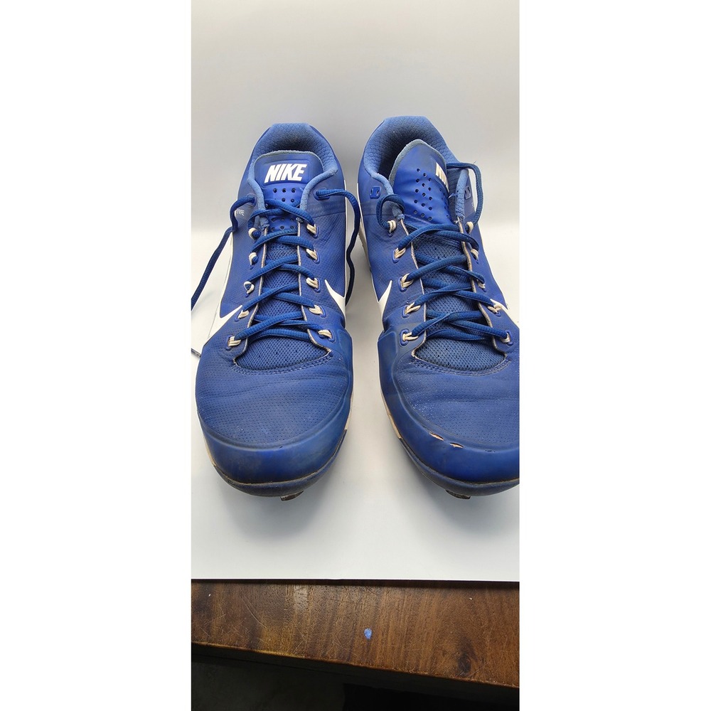 Nike Air Clipper Flywire Mens Baseball Cleats Blue White 880261-415 Size 11.5